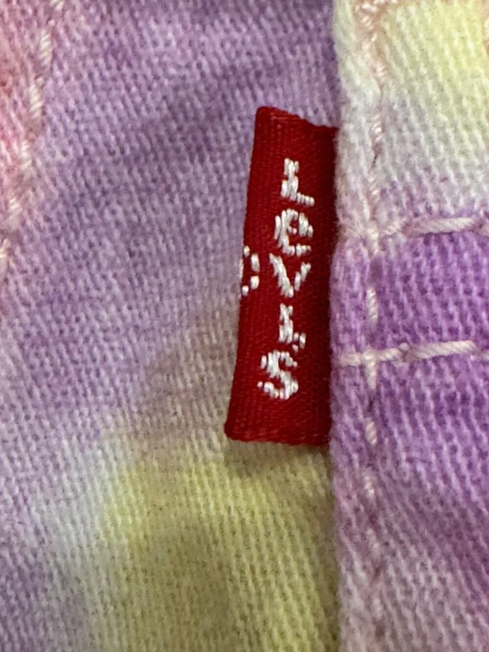 Levis Tie-Dye Baby Shortall Overalls 18M Pink & Multicolor